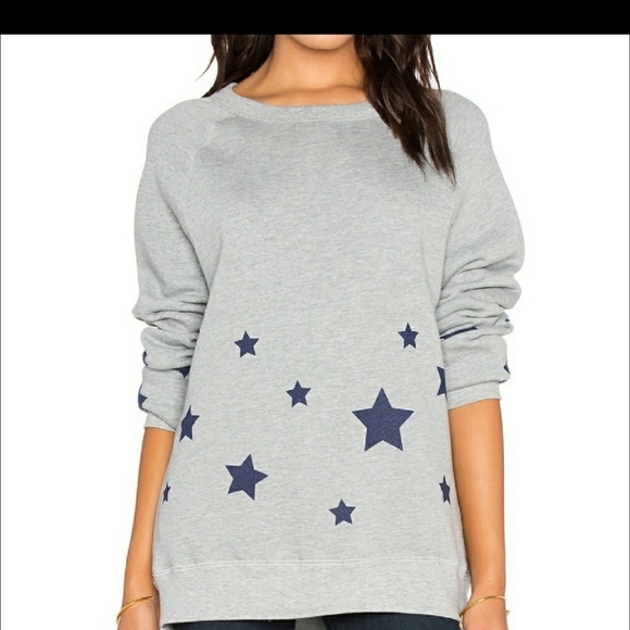 NEW hye park & Lune | gray crewneck star sweater 3 (L/XL) - Picture 6 of 6
